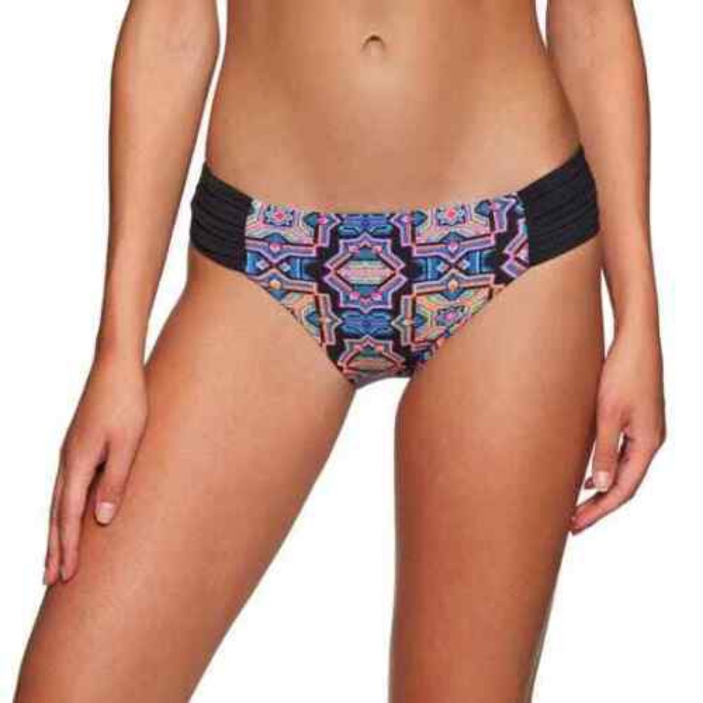 NWT $74 SEAFOLLY US 4 SUN TEMPLE RUCHED SIDE RETRO